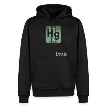 Cadeau toxique drôle de câlin de l'élément chimique de la science Hg - Sweat à capuche Premium bio Homme - noir - Devant - Nico (187cm)