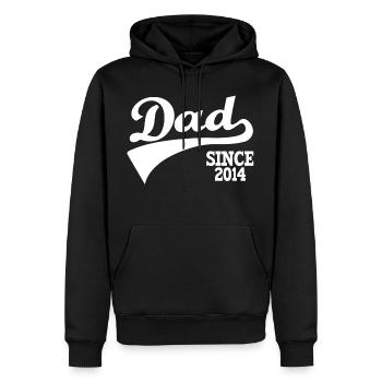 Vater Seit Vatertag 2014 Retro - Männer Premium Bio Hoodie - Schwarz - Vorne - Nico (187cm)