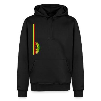 Reggae Lion - Männer Premium Bio Hoodie - Schwarz - Vorne - Nico (187cm)