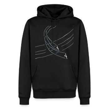 Planeur pilote de planeur - Sweat à capuche Premium bio Homme - noir - Devant - Nico (187cm)