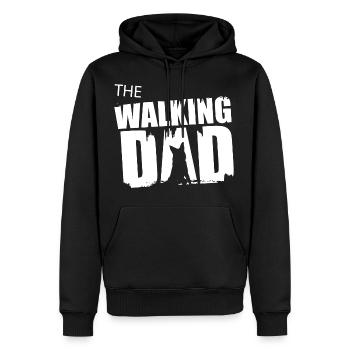 Schäferhund Walking Dad Geschenkidee Vater Gassi - Männer Premium Bio Hoodie - Schwarz - Vorne - Nico (187cm)