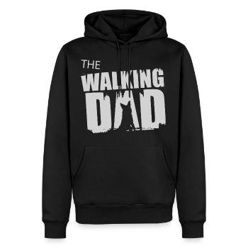 Schäferhund Walking Dad Geschenkidee Vater Gassi - Männer Premium Bio Hoodie - Schwarz - Vorne - Nico (187cm)