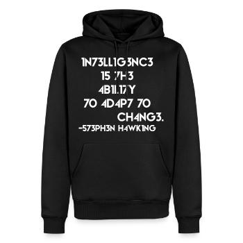 Citer physicien programmeur - Sweat à capuche Premium bio Homme - noir - Devant - Nico (187cm)