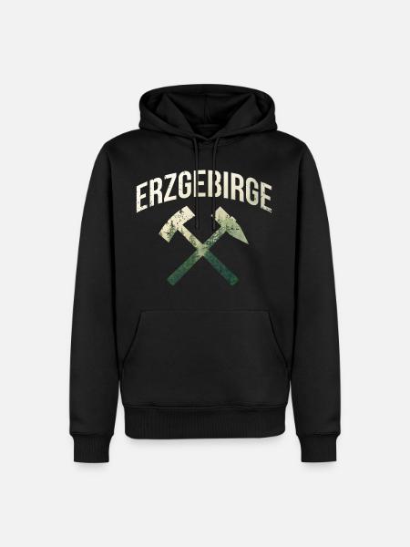 Erzgebirge - Schlägel und Eisen - Männer Premium Bio Hoodie - Schwarz