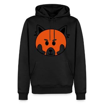 Netter roter Panda - Männer Premium Bio Hoodie - Schwarz - Vorne - Nico (187cm)