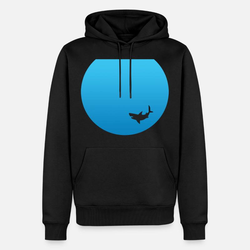 Eau de requin - Sweat à capuche Premium bio Homme - noir
