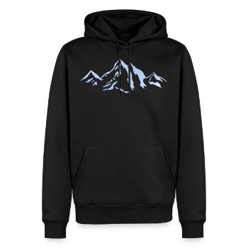 Berge, Wandern - Männer Premium Bio Hoodie - Schwarz - Vorne - Nico (187cm)