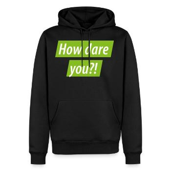 Comment osez-vous? Greta for Climate Protection: Protestation contre le climat - Sweat à capuche Premium bio Homme - noir - Devant - Nico (187cm)