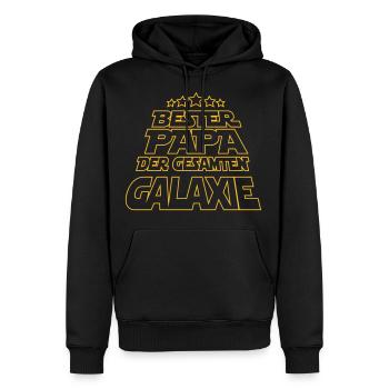 Bester Papa der gesamten Galaxie - Vatertag -Liebe - Männer Premium Bio Hoodie - Schwarz - Vorne - Nico (187cm)