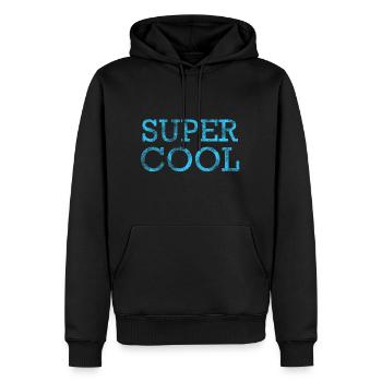humour cool - Sweat à capuche Premium bio Homme - noir - Devant - Nico (187cm)