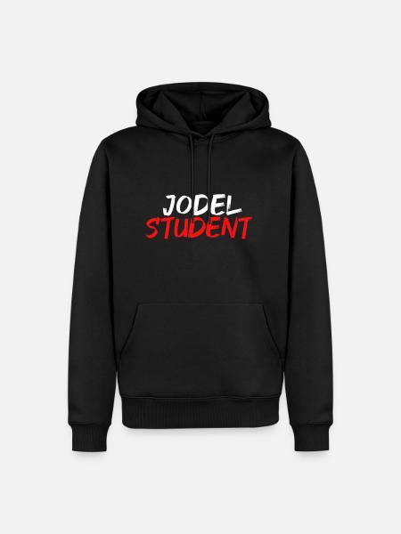 Jodel Student - Männer Premium Bio Hoodie - Schwarz