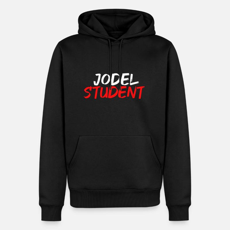 Jodel Student - Männer Premium Bio Hoodie - Schwarz