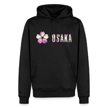 Osaka - Japan - Männer Premium Bio Hoodie - Schwarz - Vorne - Nico (187cm)
