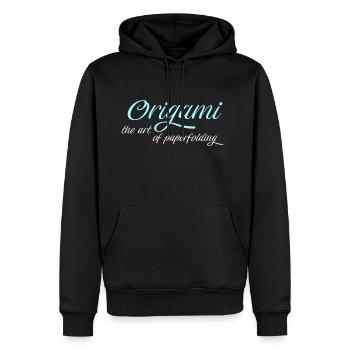origami - Sweat à capuche Premium bio Homme - noir - Devant - Nico (187cm)