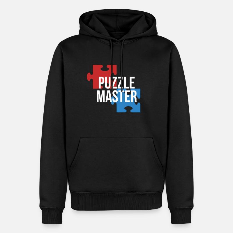Puzzle master hobby gift idea - Sweat à capuche Premium bio Homme - noir