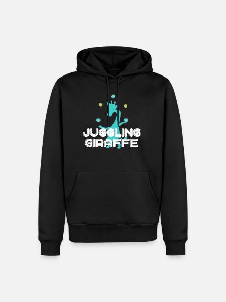 Juggling giraffe - Men’s Premium Organic Hoodie - black