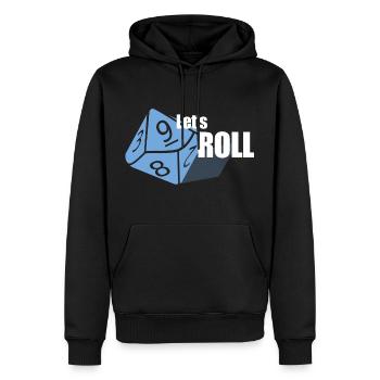 Dice Rolls - Jeu de société - Soirée jeux de société - Sweat à capuche Premium bio Homme - noir - Devant - Nico (187cm)