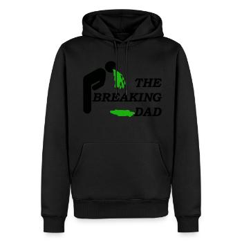 RUPTURE DE PAPA - Sweat à capuche Premium bio Homme - noir - Devant - Nico (187cm)