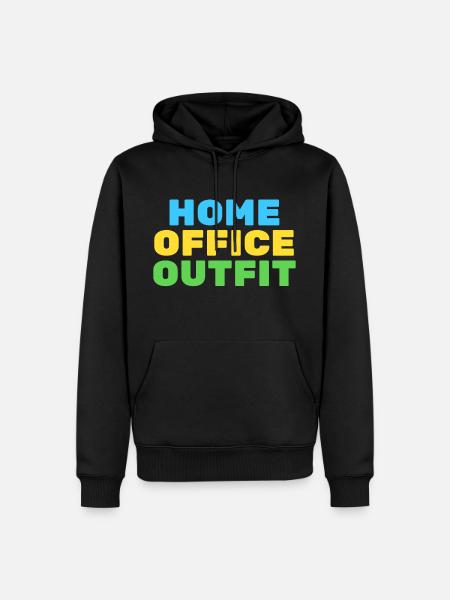 home office - Men’s Premium Organic Hoodie - black
