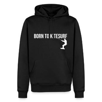 Kitesurfer - Männer Premium Bio Hoodie - Schwarz - Vorne - Nico (187cm)