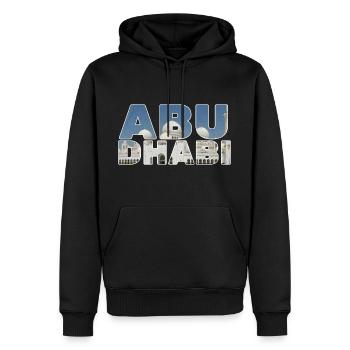 ABU DHABI SHIRT - Männer Premium Bio Hoodie - Schwarz - Vorne - Nico (187cm)