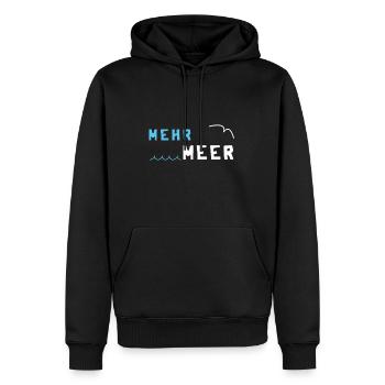 Meer - Männer Premium Bio Hoodie - Schwarz - Vorne - Nico (187cm)