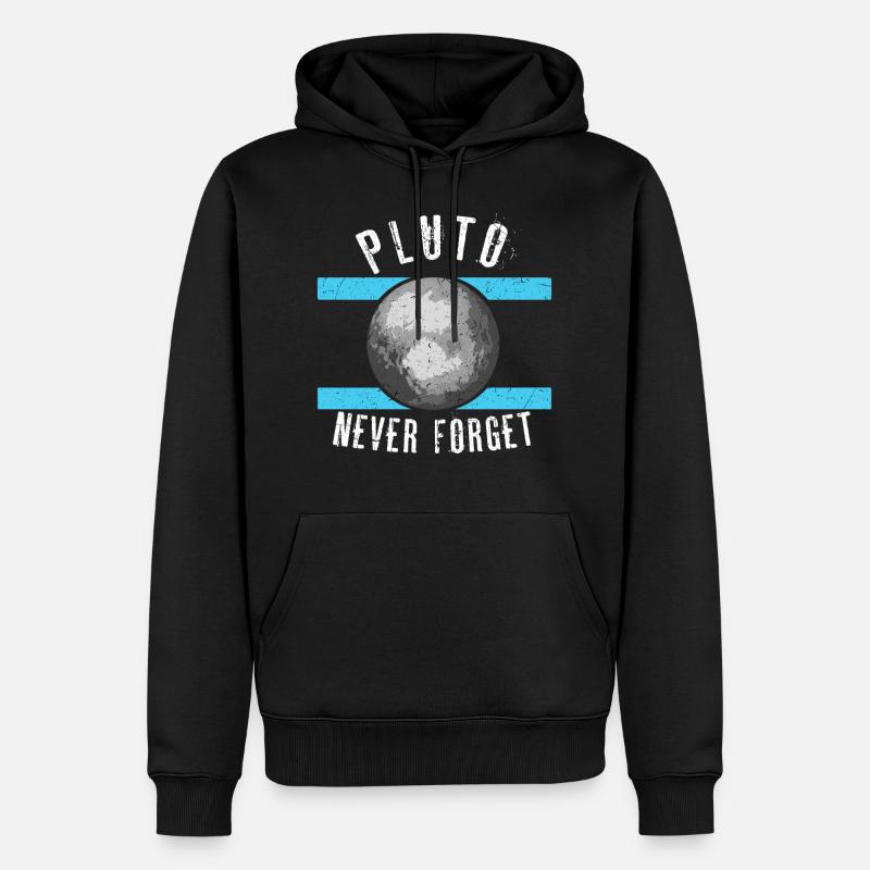 Pluto - Männer Premium Bio Hoodie - Schwarz