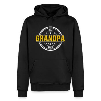 Opa ist der Beste - Männer Premium Bio Hoodie - Schwarz - Vorne - Nico (187cm)