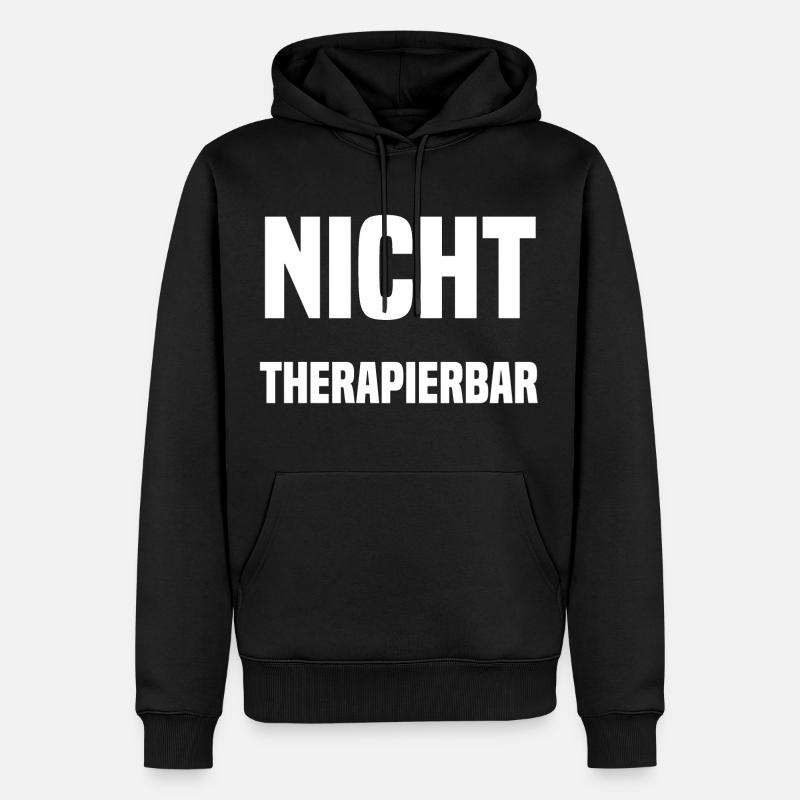 nicht therapierbar - Männer Premium Bio Hoodie - Schwarz