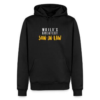 Meilleur gendre du monde - Son in Law - Sweat à capuche Premium bio Homme - noir - Devant - Nico (187cm)