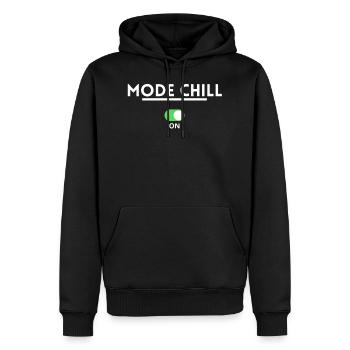 Chill-Modus. Chill Relax ruhiges Geschenk - Männer Premium Bio Hoodie - Schwarz - Vorne - Nico (187cm)