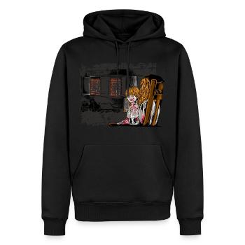 Creepy Doll Scène d’horreur Sombre - Sweat à capuche Premium bio Homme - noir - Devant - Nico (187cm)