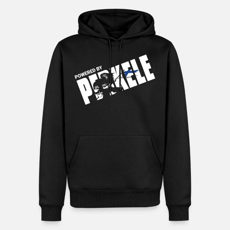 Angetrieben von Perkele - Männer Premium Bio Hoodie - Schwarz