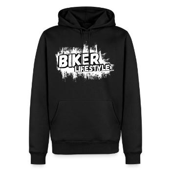 Motorcycle Lifestyle / Motorrad / Motorräder biker - Männer Premium Bio Hoodie - Schwarz - Vorne - Nico (187cm)