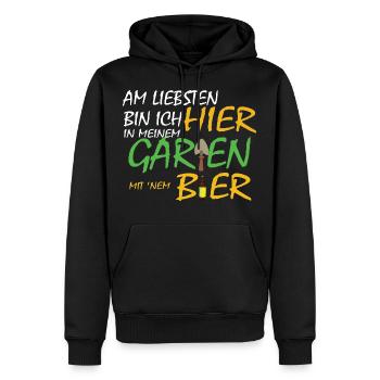 Garten Chef Gärtner Ruhestand Rente Geschenkidee - Männer Premium Bio Hoodie - Schwarz - Vorne - Nico (187cm)