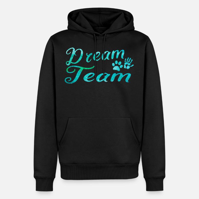 Chien Dream Team - Sweat à capuche Premium bio Homme - noir