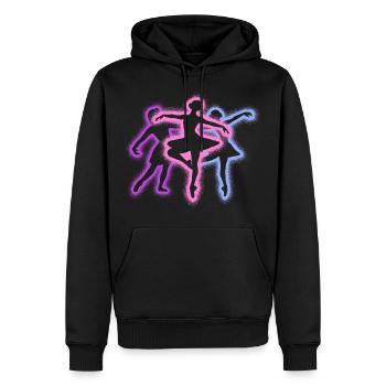 Ballerine Ballet Danseuse Danse Ballet - Sweat à capuche Premium bio Homme - noir - Devant - Nico (187cm)
