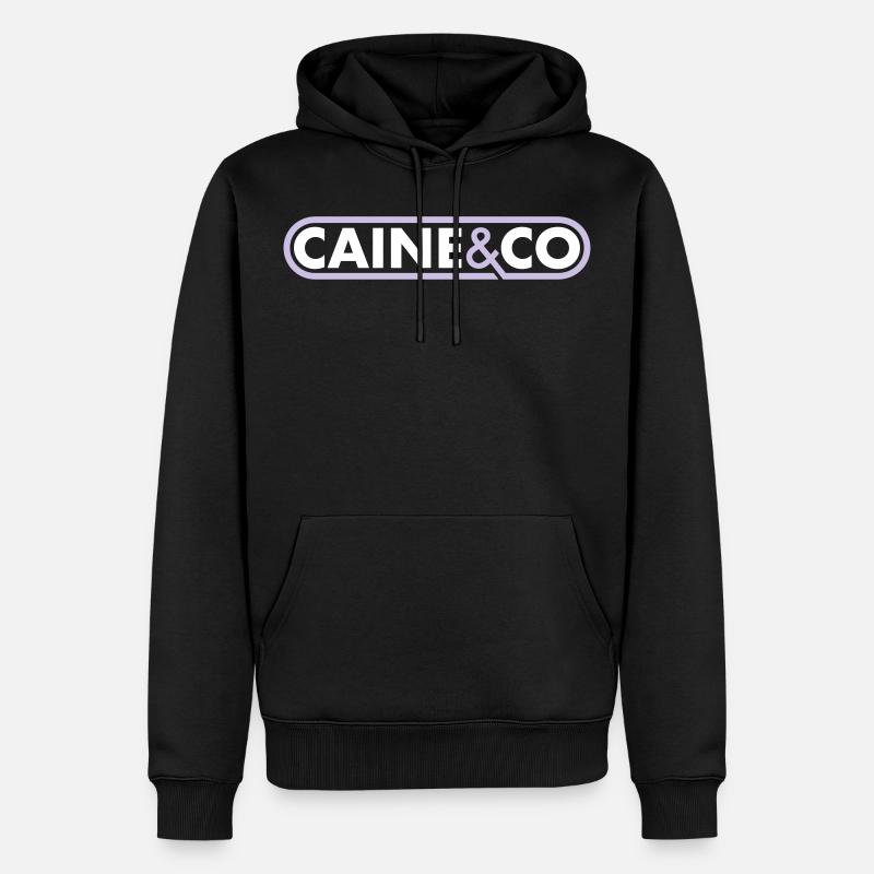 Caine & Co - Sweat à capuche Premium bio Homme - noir