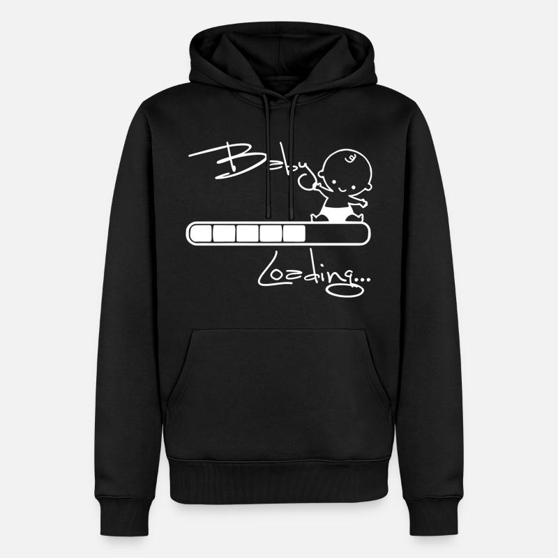 Baby Loading - Männer Premium Bio Hoodie - Schwarz