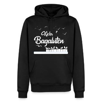 Kieler Bagaluten - Männer Premium Bio Hoodie - Schwarz - Vorne - Nico (187cm)