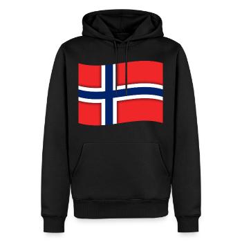 Norvège - Design - Sweat à capuche Premium bio Homme - noir - Devant - Nico (187cm)