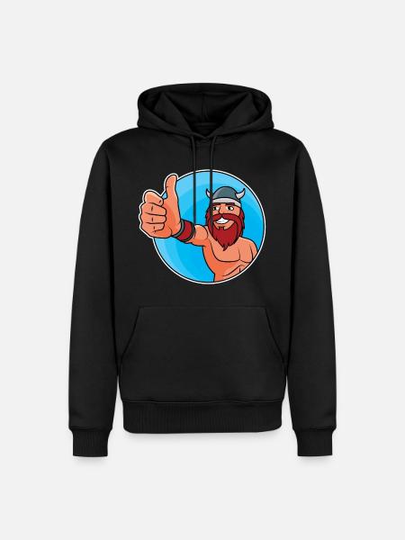 Vikings - thumbs up - Men’s Premium Organic Hoodie - black