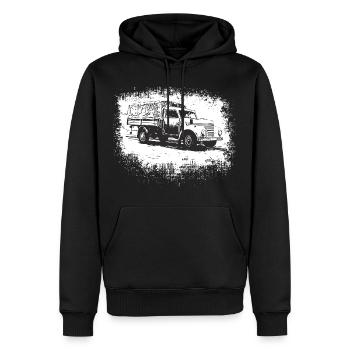 Framo Barkas V 901/2 - Männer Premium Bio Hoodie - Schwarz - Vorne - Nico (187cm)