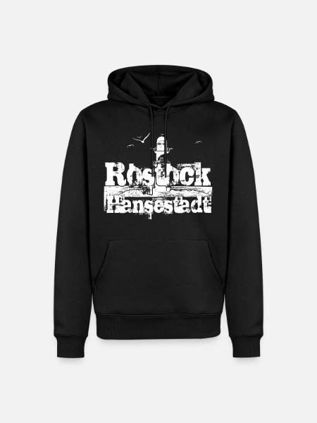 Rostock Hansestadt - Männer Premium Bio Hoodie - Schwarz