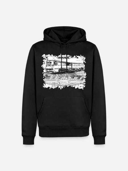 Ikarus Bus articulated bus - Men’s Premium Organic Hoodie - black