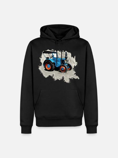 Traktor Lanz - Männer Premium Bio Hoodie - Schwarz