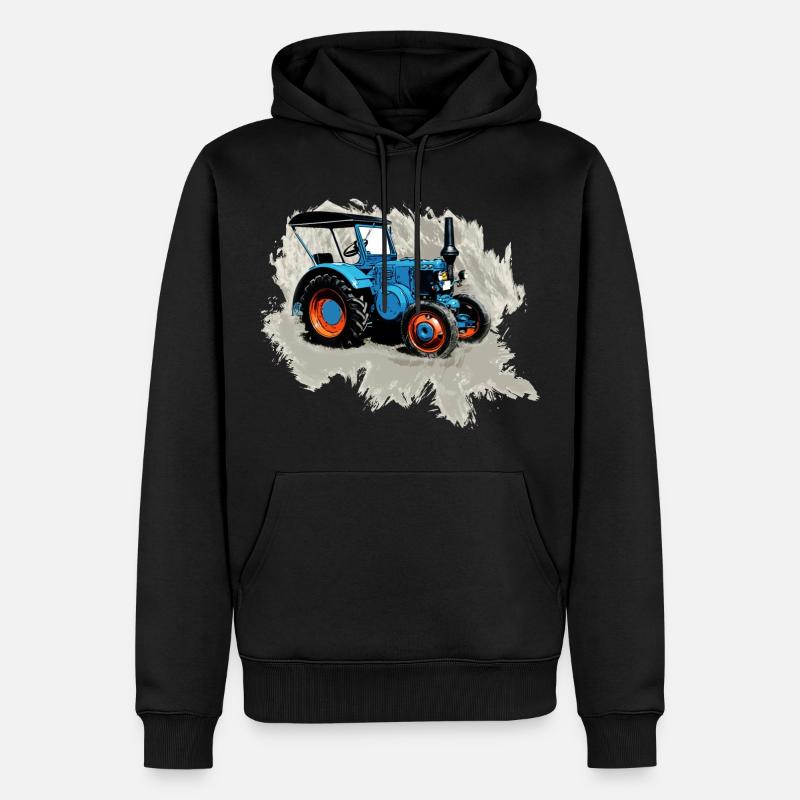 Tracteur Lanz - Sweat à capuche Premium bio Homme - noir