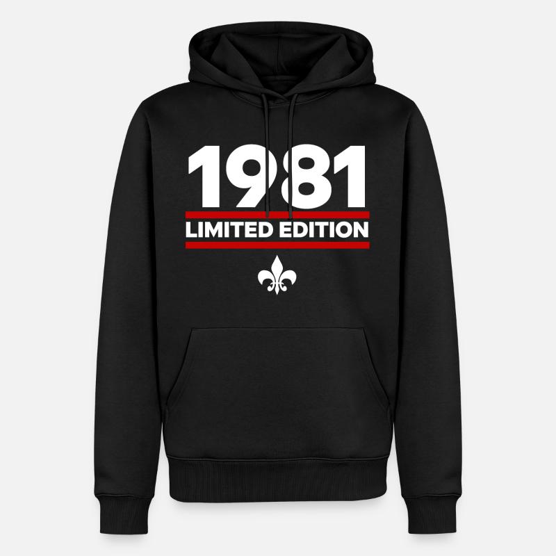 1981 Édition limitée - Sweat à capuche Premium bio Homme - noir