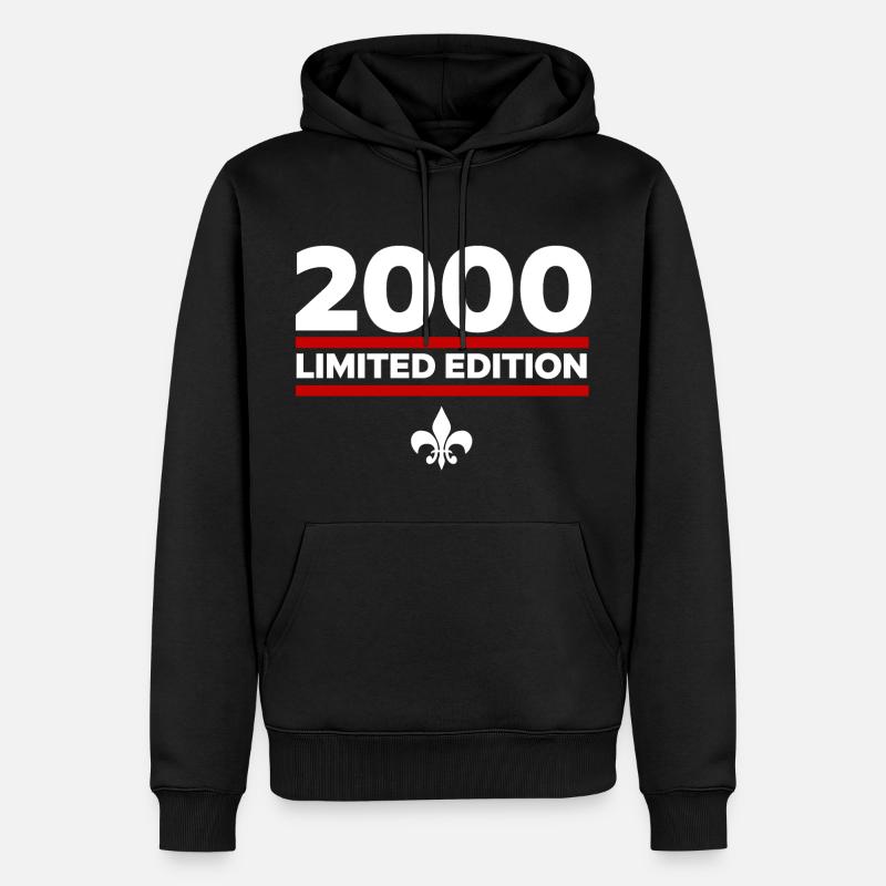 Édition limitée 2000 - Sweat à capuche Premium bio Homme - noir