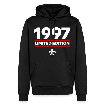 1997 Limited Edition - Men’s Premium Organic Hoodie - black - Front - Nico (187cm)